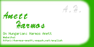 anett harmos business card